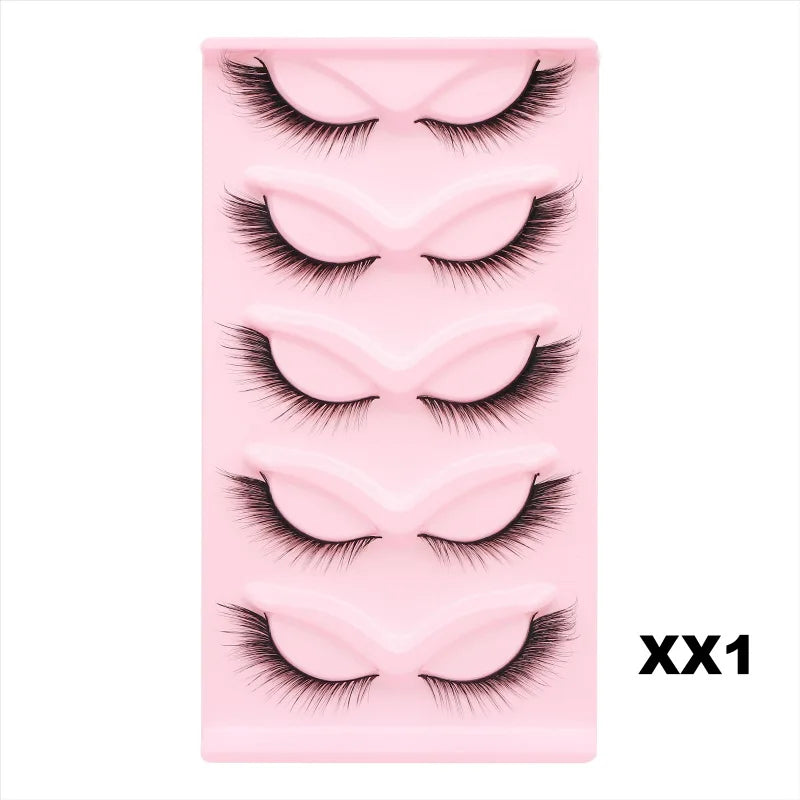 5/10/20 Pairs of False Eyelashes Set, Voluminous Curly Natural-looking Lashes, Lengthened & Thickened Winged Out Style