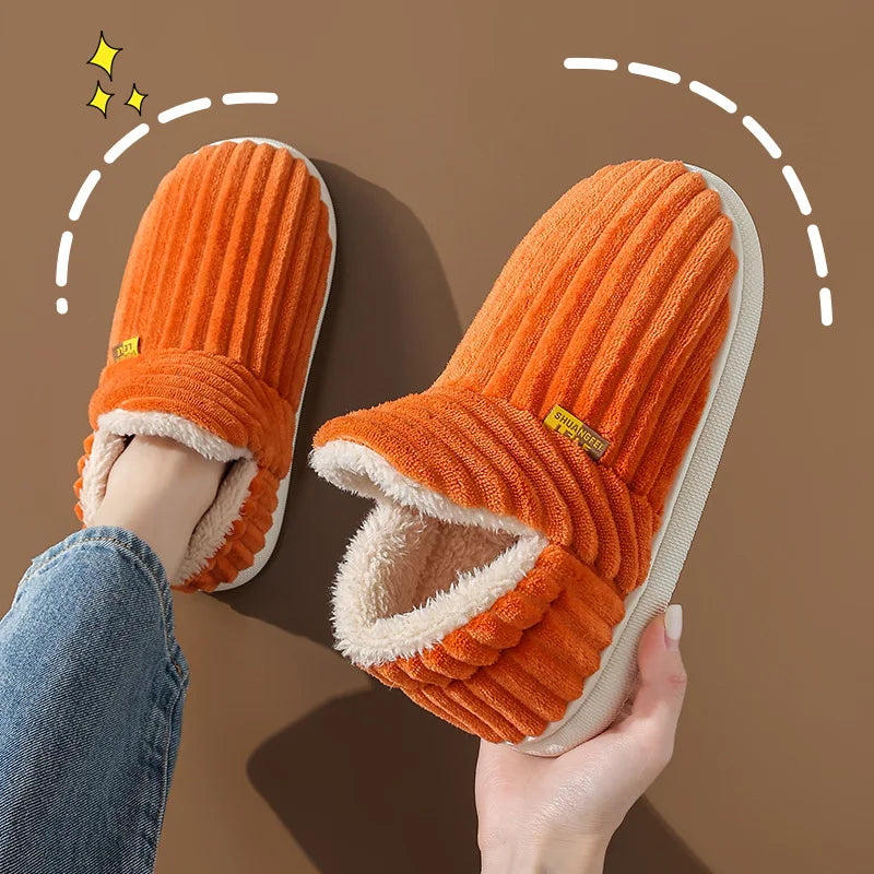 Fashion Fuzzy Women Shoes Indoor House Shoes Outdoor Antiskid Women Shoes Winter Warm Cozy Shoes Women Soft Women Cotton Shoes