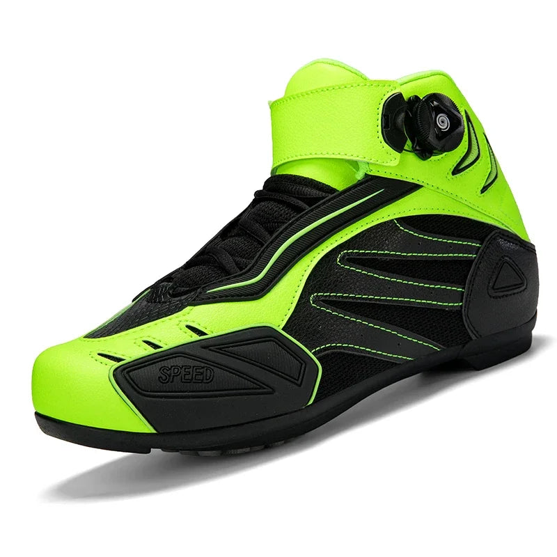 Moto Racing Boot Tênis Men Woman Motorcycle Boots Microfiber Leather Motorbike Riding Anticollision Ankle Protective Shoes