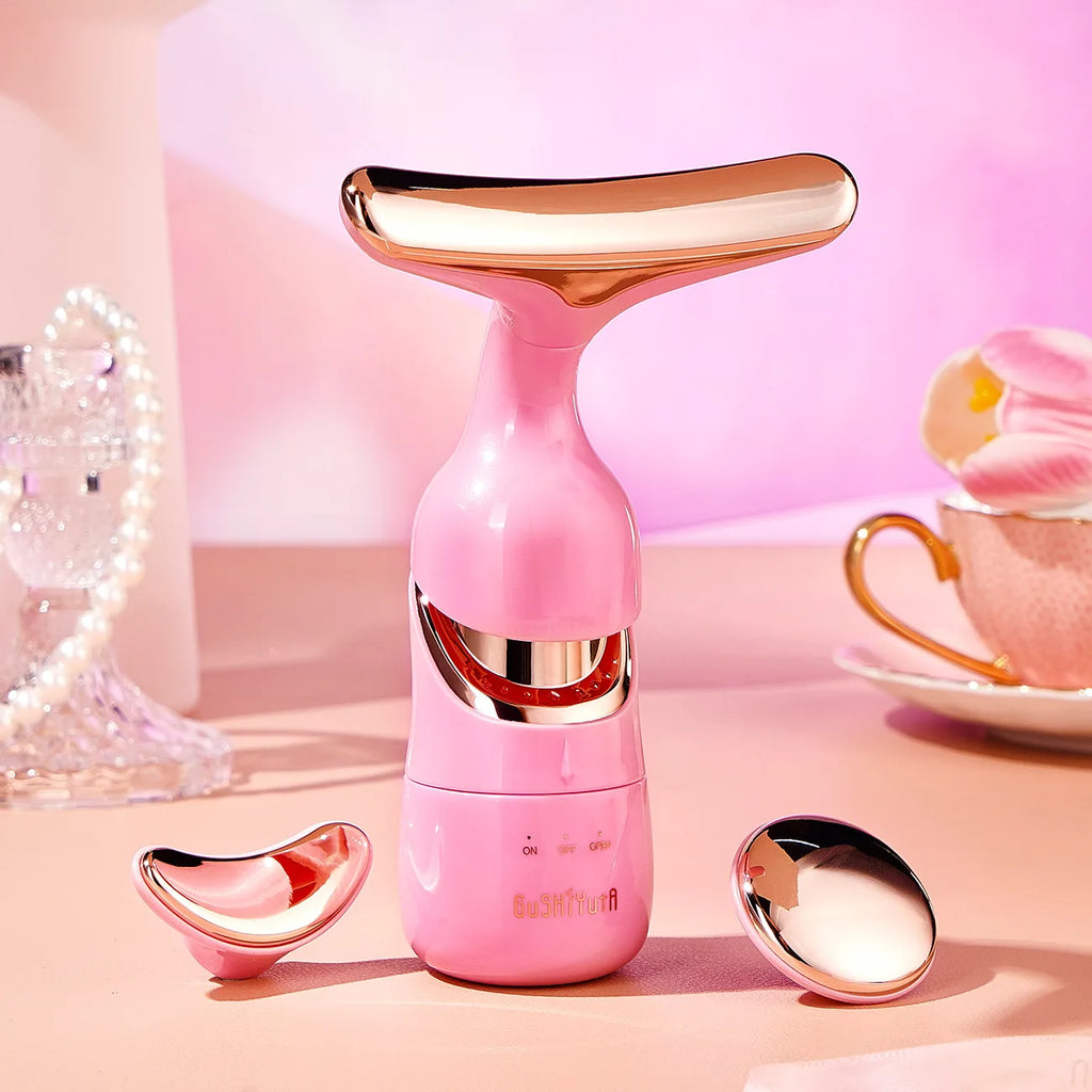 3-in-1 Sonic Neck & Face Massager – Lifts, Firms & Reduces Wrinkles | Home Use Massager & Beauty Device