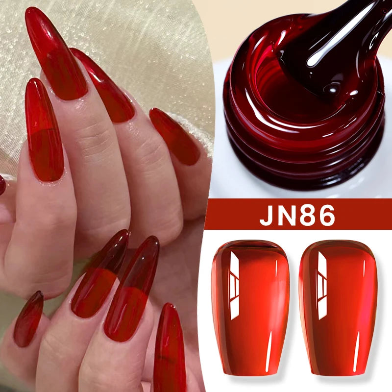 BORN PRETTY 10ml Jelly Nude Gel Nail Polish 50 Colors Semi Transparent Nail Art Nail Supplies Soak off UV LED Nails Gel Varnish