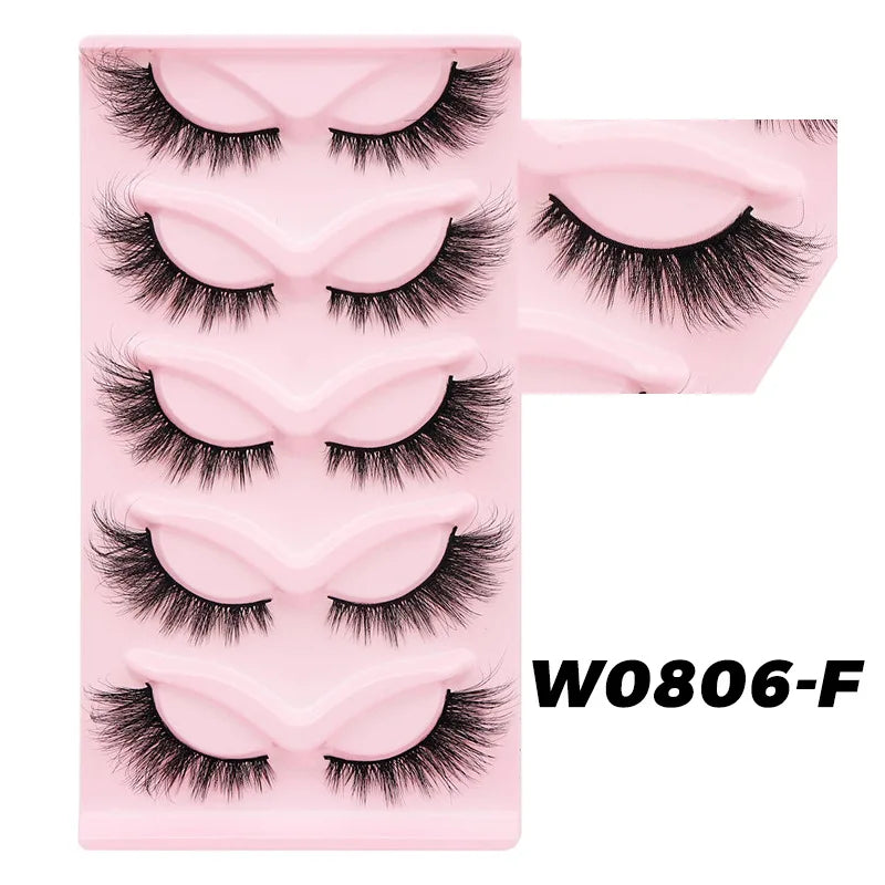 5/10/20 Pairs of False Eyelashes Set, Voluminous Curly Natural-looking Lashes, Lengthened & Thickened Winged Out Style