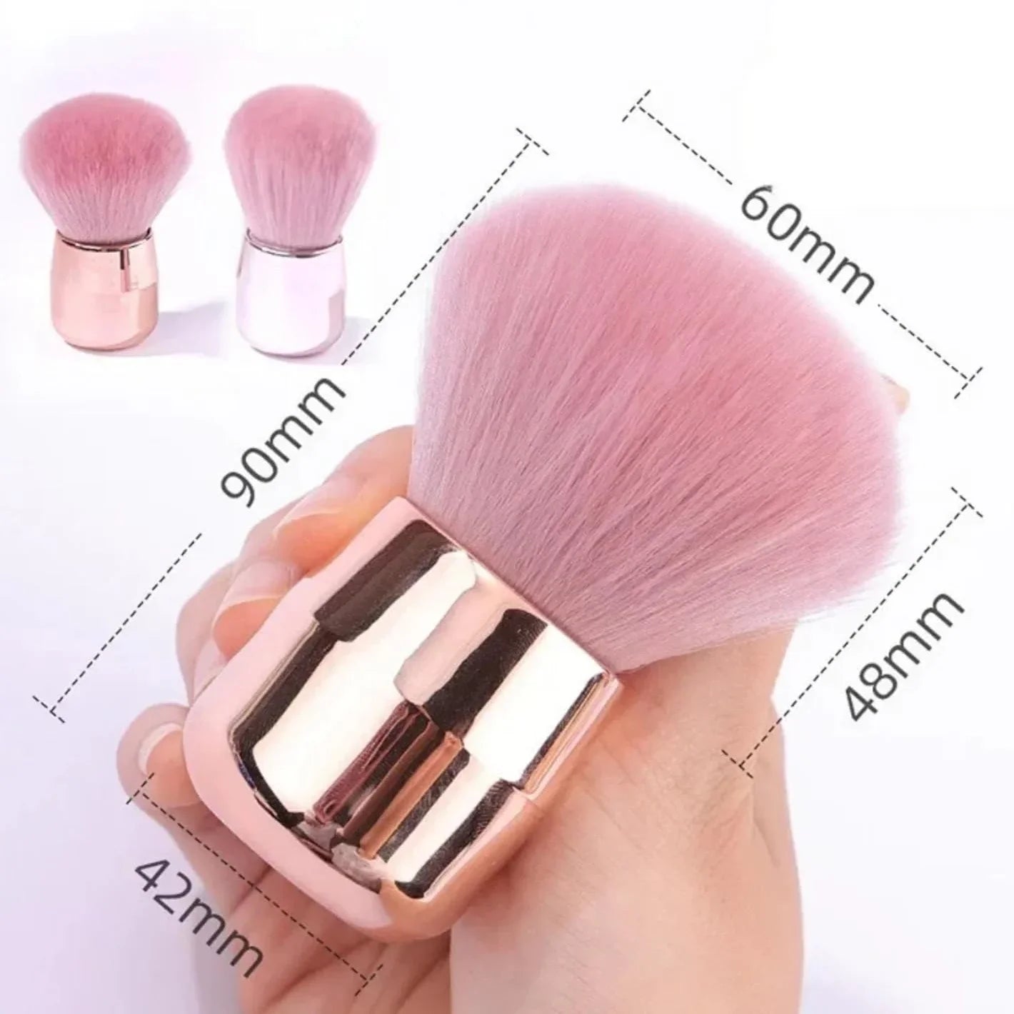 Fluffy Soft Mushroom Head Loose Powder Makeup Brush, Angled Contour Brush, Large Powder Contour Blush Makeup Brush