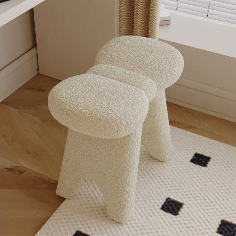 1Pc dressing stool, bow makeup stool, modern dressing stool, dressing table chair, white bedroom, modern simple home