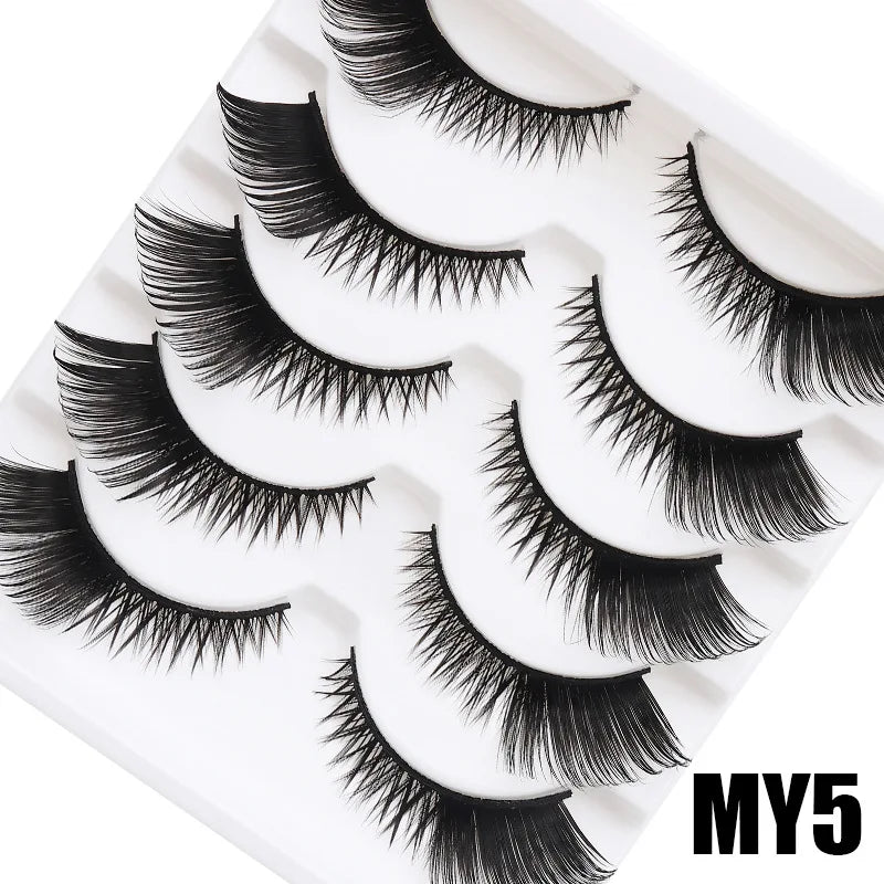 5/10/20 Pairs of False Eyelashes Set, Voluminous Curly Natural-looking Lashes, Lengthened & Thickened Winged Out Style