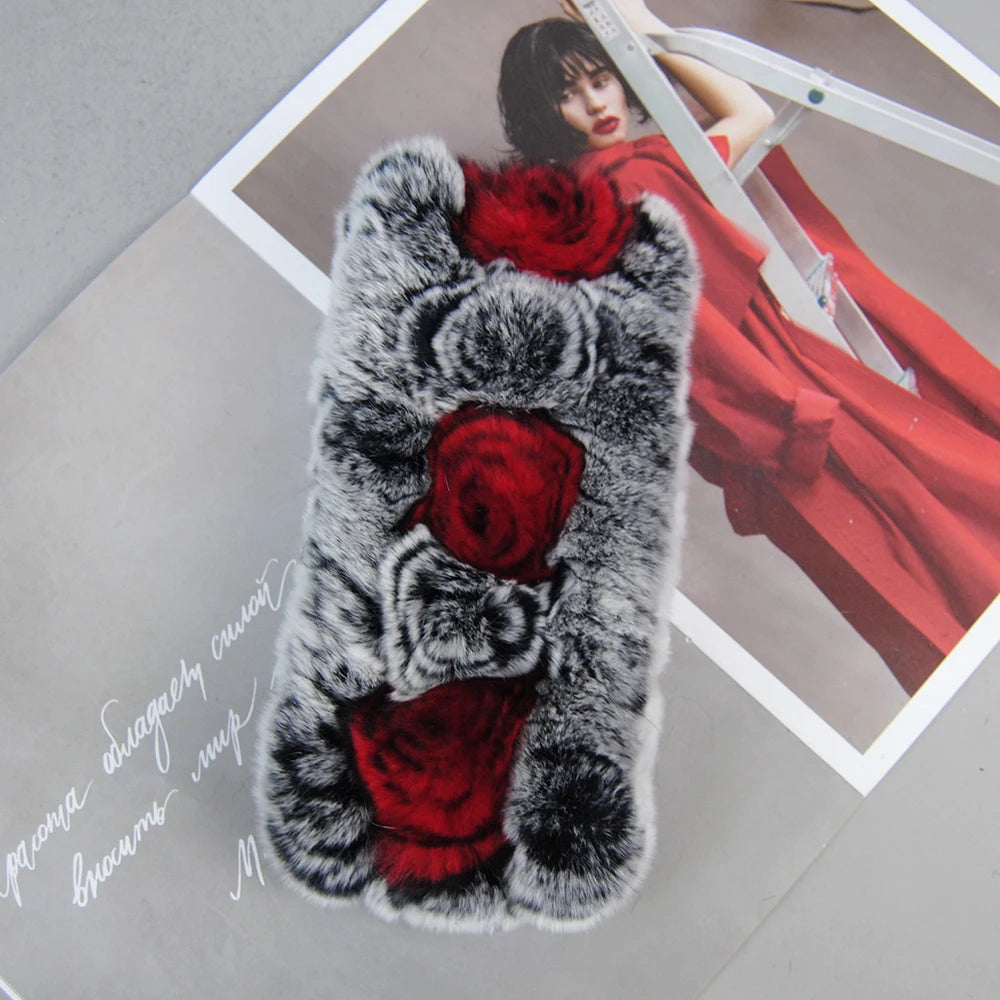 Autumn Winter Lady Real Rex Rabbir Fur Scarf Elastic Real Rex Rabbit Fur Headbands Flowers Natural Rex Rabbit Fur Ring Scarves