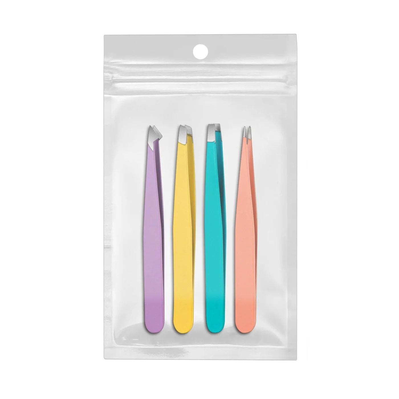 5-Piece Stainless Steel Beauty Tweezers Set Professional Eyebrow Eyelash & Fine Hair Removal Makeup Tools