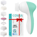 7-in-1 Electric Exfoliating Facial Cleansing Brush for Deep Cleansing and Massaging, with 7 Replaceable Brush Heads.