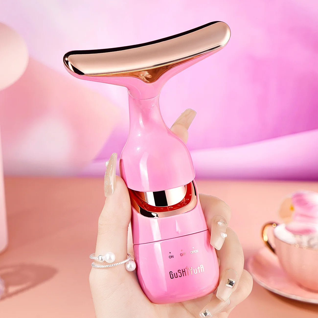 3-in-1 Sonic Neck & Face Massager – Lifts, Firms & Reduces Wrinkles | Home Use Massager & Beauty Device