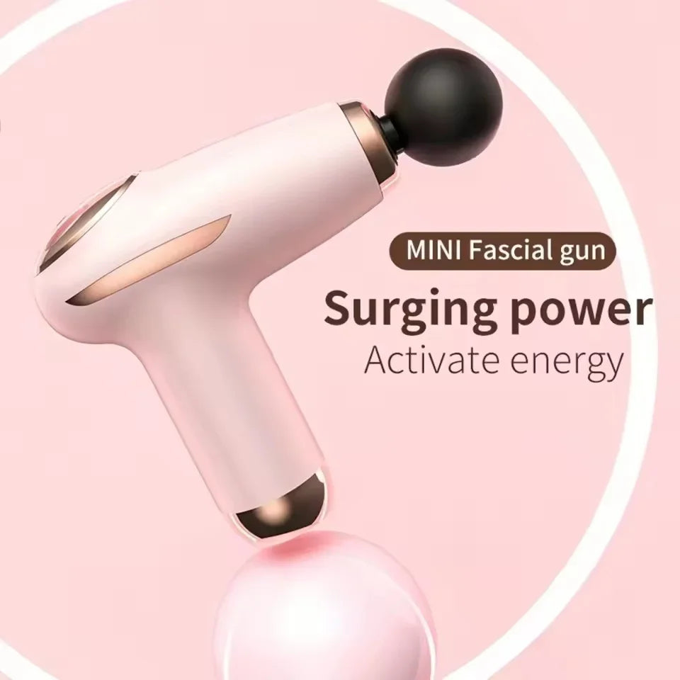 Household Portable Muscle Relaxation Device - Rechargeable, 4 Interchangeable Massage Heads, Powerful Full-Body Massage Gun