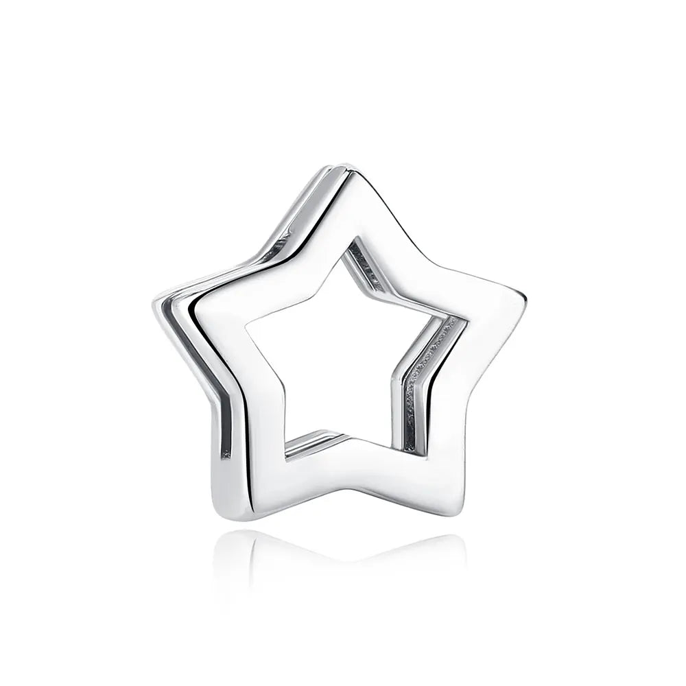 925 Sterling Silver Charms Beads Original Reflections Clip Heart Clover Crown Charm Fit Brand Bracelets Jewelry For Women