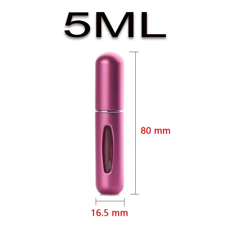 5PCS 5ml Portable Mini Refillable Perfume Bottle Spray Scent Pump Empty Cosmetic Container Atomizer Bottle for Travel