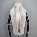 2025 Hot Sale Women New Real Fur Scarf Circle Long Real Fur Scarves Winter Warm Street Fashion Rex Rabbit Fur Muffler