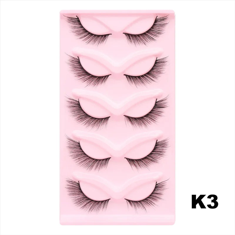 5/10/20 Pairs of False Eyelashes Set, Voluminous Curly Natural-looking Lashes, Lengthened & Thickened Winged Out Style