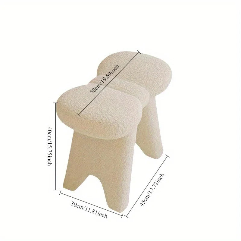 1Pc dressing stool, bow makeup stool, modern dressing stool, dressing table chair, white bedroom, modern simple home