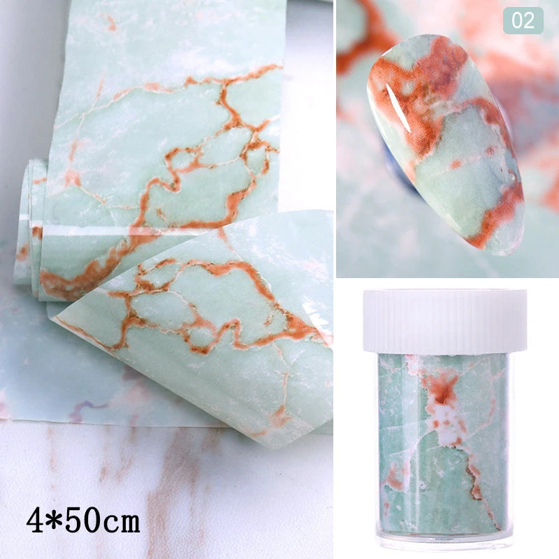 Nail Sticker Marble Pattern Nail Foil Nail Art Transfer Decals Slider Nail Water Decal Design Accessories Manicures Decorations