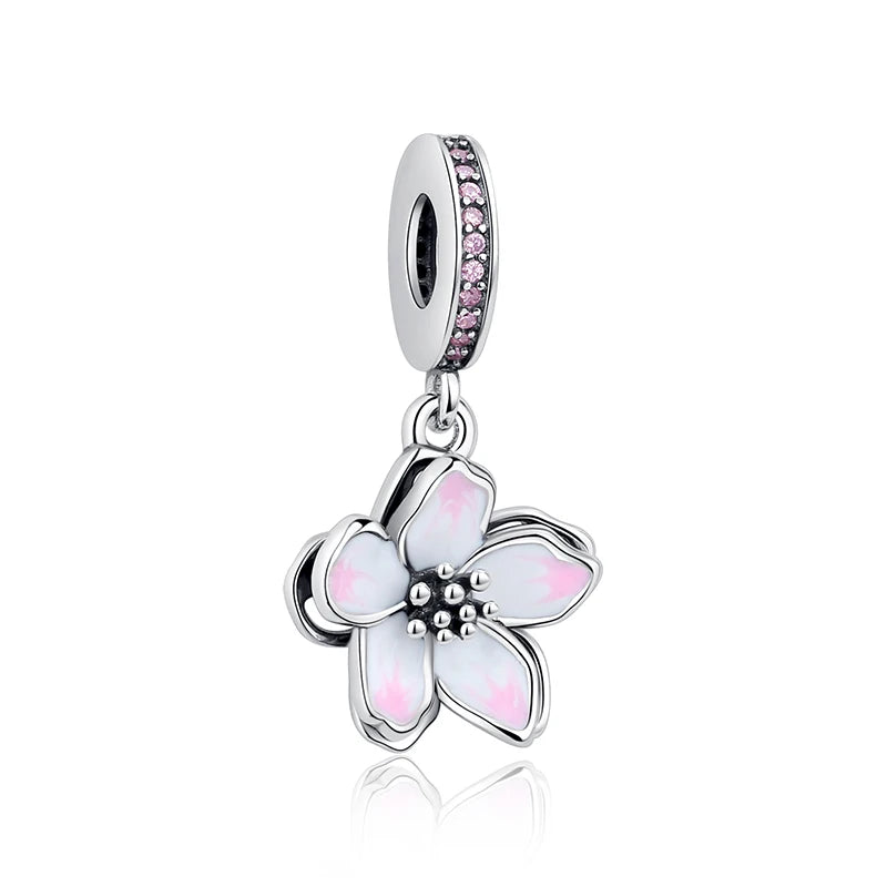 Original 925 Sterling Silver Charms Butterfly Firefly Lucky Clover Beads Fit Brand Bracelets Necklaces Diy Jewelry For Women