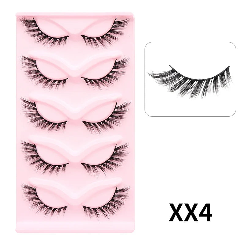 5/10/20 Pairs of False Eyelashes Set, Voluminous Curly Natural-looking Lashes, Lengthened & Thickened Winged Out Style
