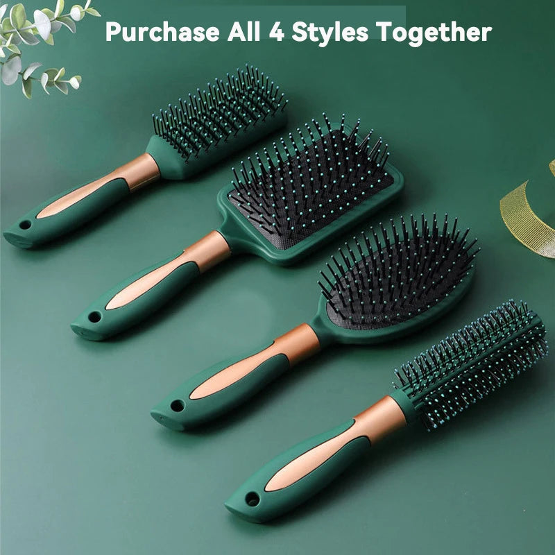 Massage combs with air cushions, various types, suitable for ladies' fluffy, smooth and straight long hair.