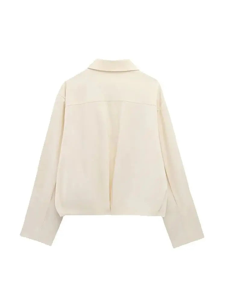 Women's Street Casual Jacket Top Fashion Long Sleeve Jacket Zipper Women Elegant Turn-Down Collar Female Coats