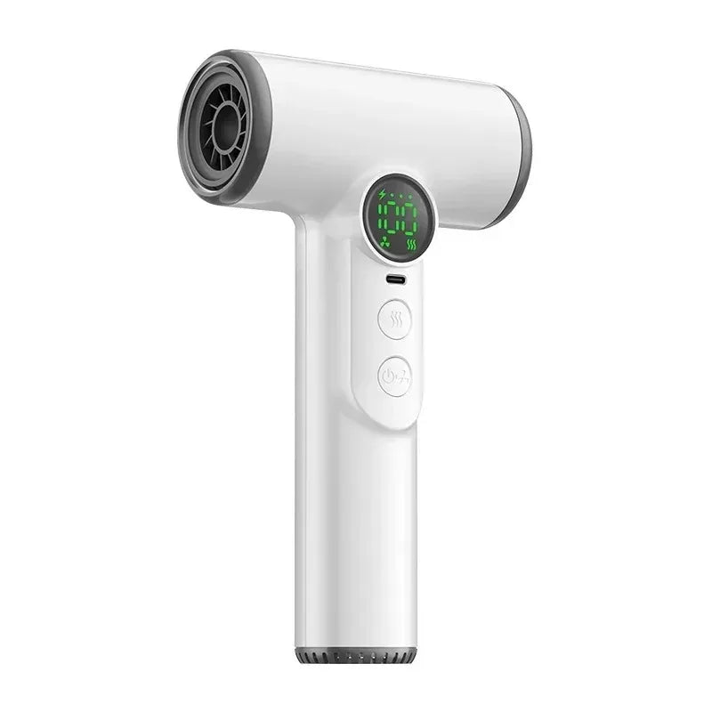 High-Speed Wireless Hair Dryer 30000Rpm Super Portable USB Charging Cold Warm Wind 100 Gear Settings for Kids Home Travel Use