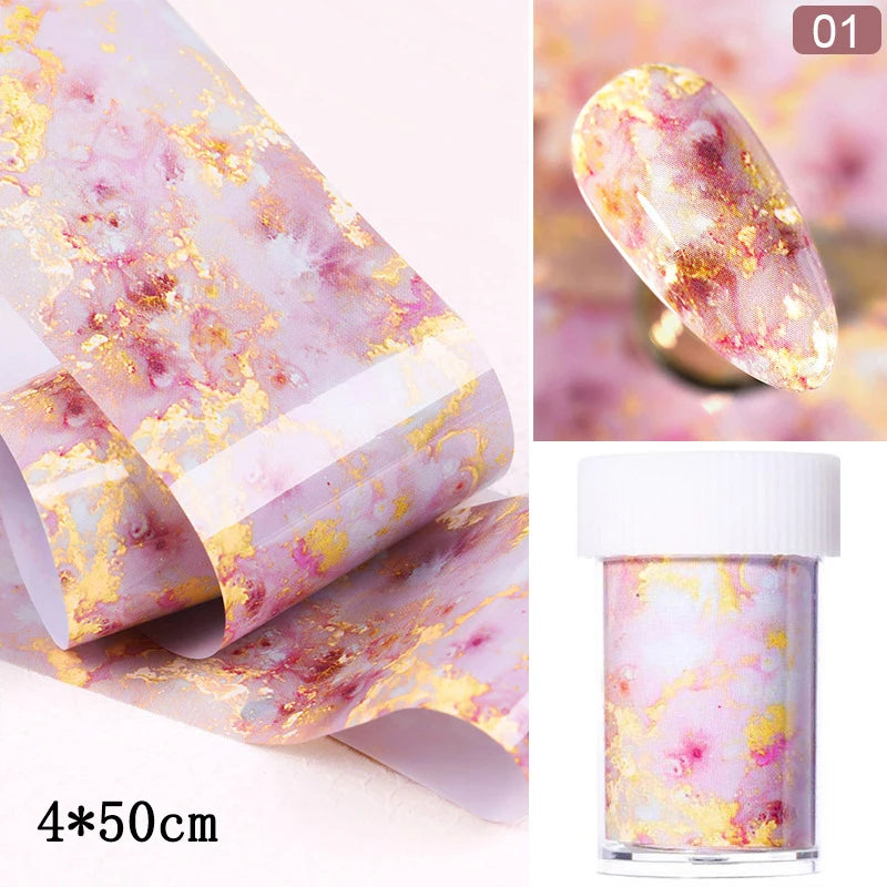 Nail Sticker Marble Pattern Nail Foil Nail Art Transfer Decals Slider Nail Water Decal Design Accessories Manicures Decorations