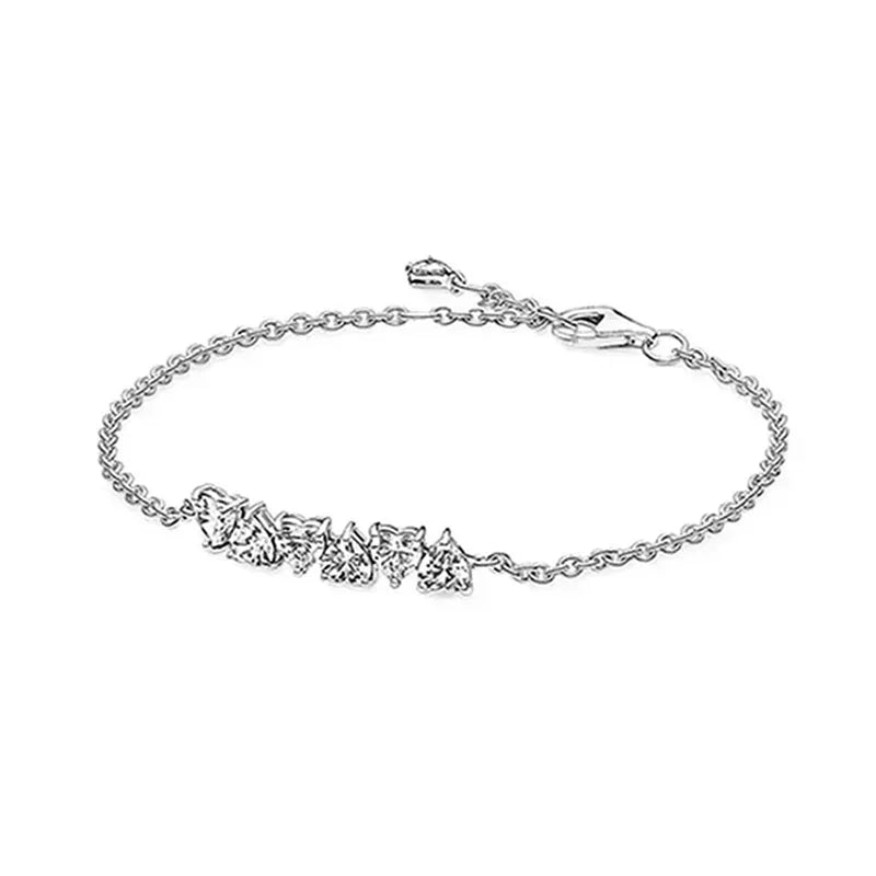 New 925 sterling silver women's charm classic adjustable fashion tennis bracelet New Year Christmas surprise jewelry
