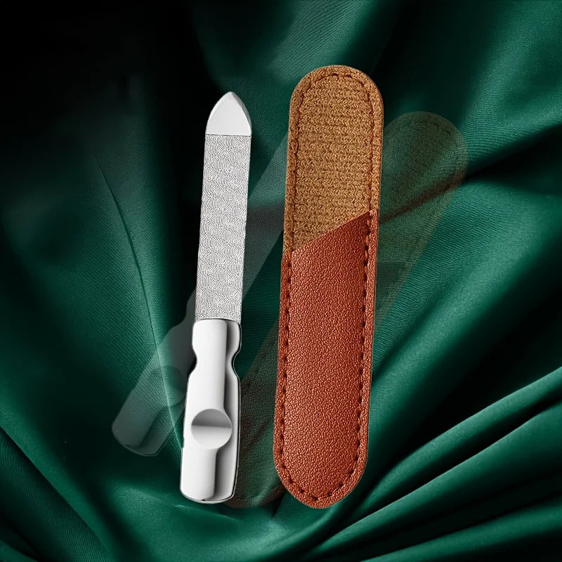 Double Sided Nail Files Stainless Steel Manicure Pedicure Grooming for Professional Finger Toe Nail Care Tools