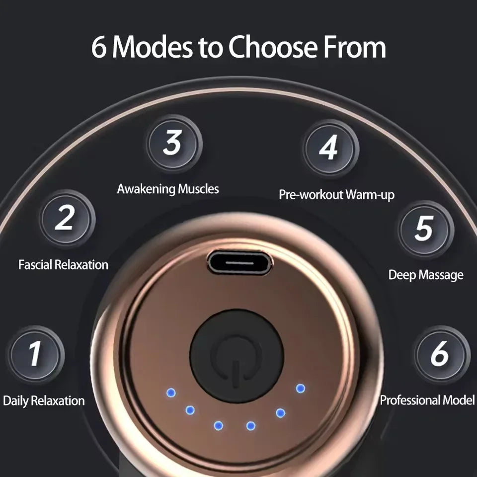 Household Portable Muscle Relaxation Device - Rechargeable, 4 Interchangeable Massage Heads, Powerful Full-Body Massage Gun