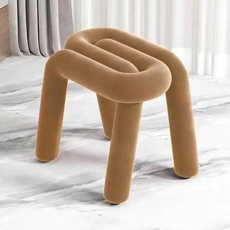 Dressing Chair Makeup Flannel Stool Luxury Comfortable Chair for Dressing Table Livingroom Clothing Store Modern Design