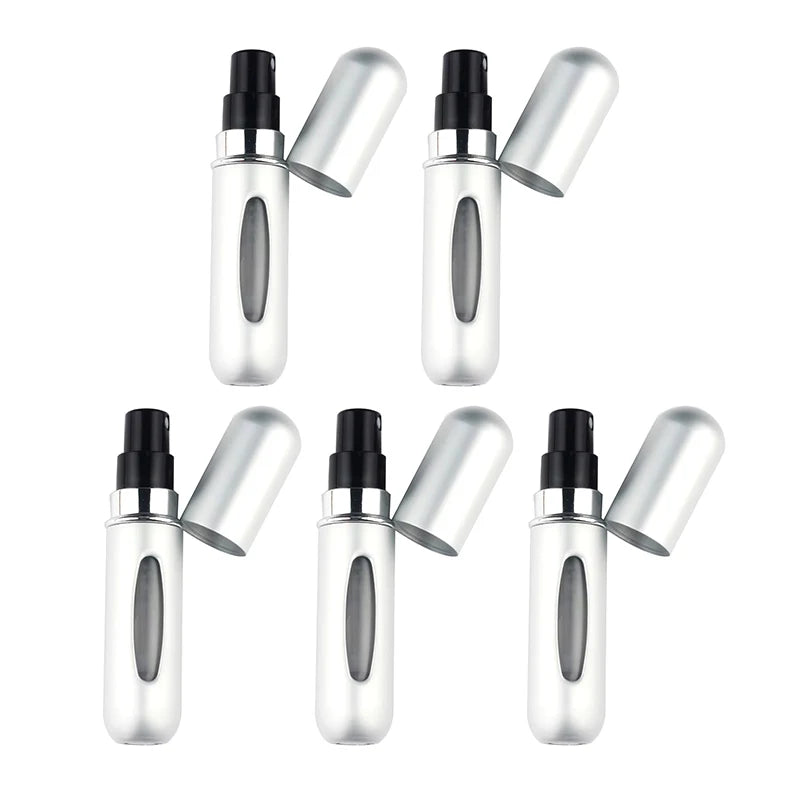 5PCS 5ml Portable Mini Refillable Perfume Bottle Spray Scent Pump Empty Cosmetic Container Atomizer Bottle for Travel