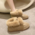 Snow boots women's autumn and winter 2025 explosion new cute hairball piled thickened bread shoes warm cotton shoes