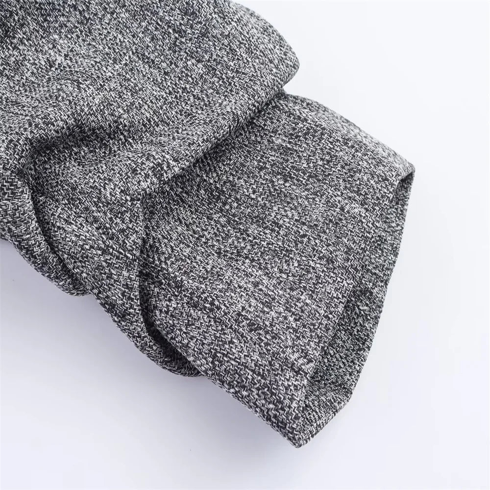 Autumn new women's clothing retro loose temperament simple fashion versatile pleated sleeves casual suit jacket