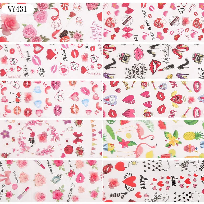 Nail Sticker Marble Pattern Nail Foil Nail Art Transfer Decals Slider Nail Water Decal Design Accessories Manicures Decorations