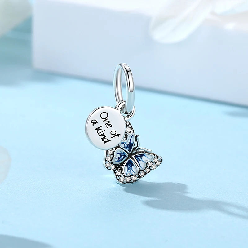 Original 925 Sterling Silver Charms Butterfly Firefly Lucky Clover Beads Fit Brand Bracelets Necklaces Diy Jewelry For Women