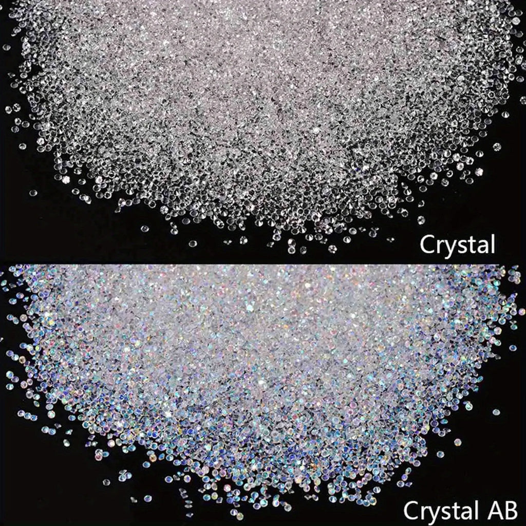 1440Pcs/Bag Glitter Caviar Nails Rhinestones Fairy Micro Crystal Beads 3D AB Crystal Nail Art Accessories DIY Design Manicure