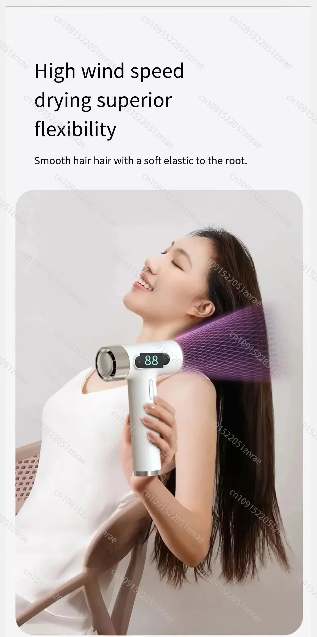 Super Portable USB Charging Wireless Hair Dryer 100000RPM High Wind Powerful Cold/Hot Air Styling Tools LED Display