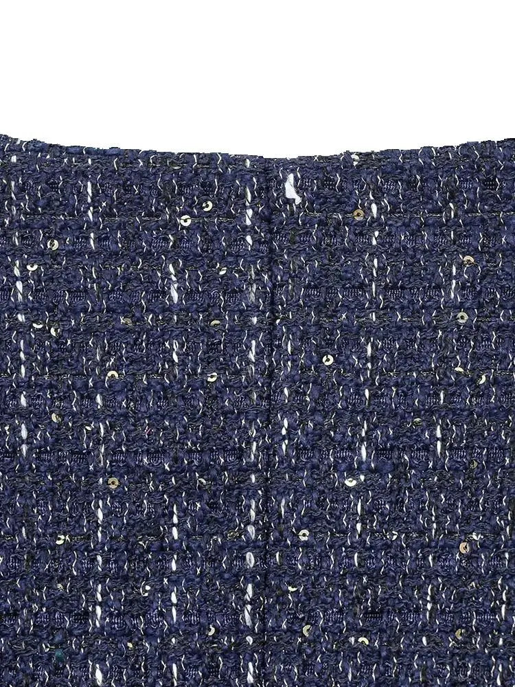 Gold Button Decoration Jacket for Women Summer Short Sleeved Textured Coat Fashion Cropped Coat Tops