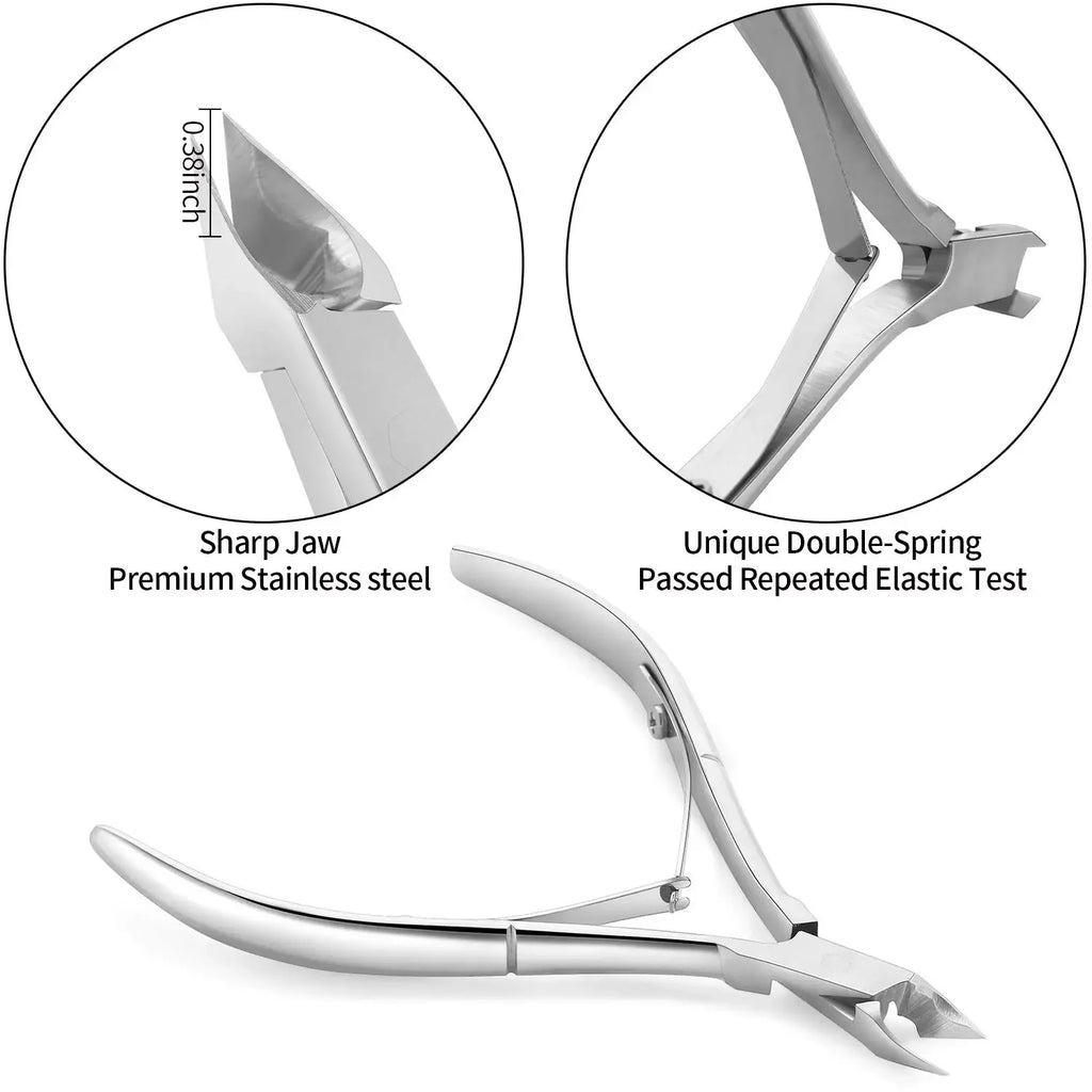 Nail Cuticle Scissors, Stainless Steel Beauty Nail Clippers, Diagonal Tip Cuticle Nipper for Dead Skin and Hangnails.
