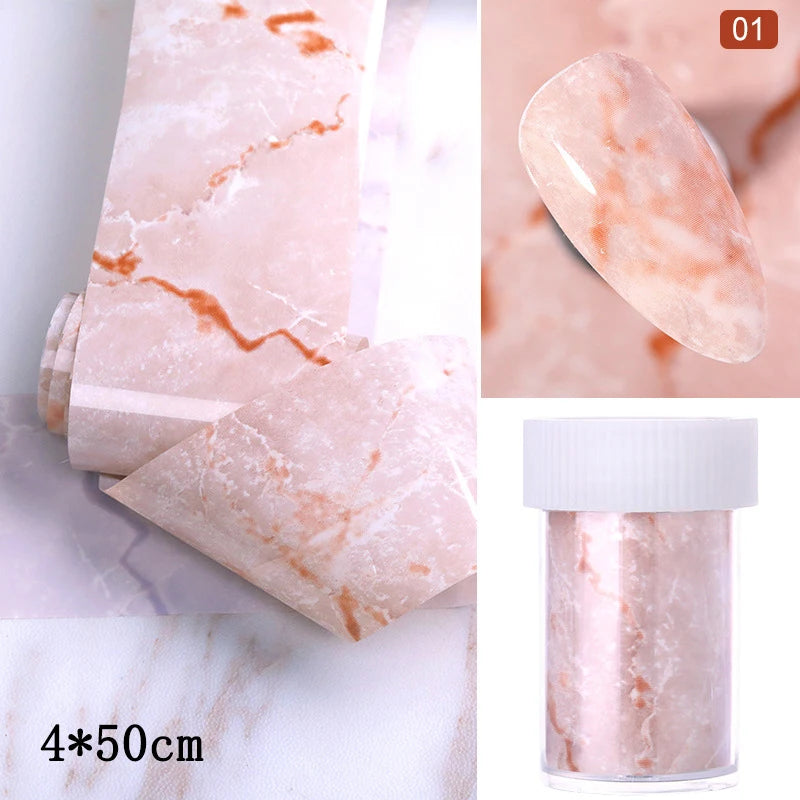 Nail Sticker Marble Pattern Nail Foil Nail Art Transfer Decals Slider Nail Water Decal Design Accessories Manicures Decorations