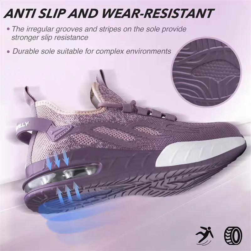 Women Safety Shoes For Work Safety Boots Breathable Steel Toe Puncture Proof Sport Work Sneakers Construction Security Boots