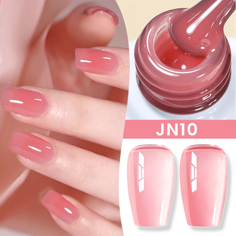 BORN PRETTY 10ml Jelly Nude Gel Nail Polish 50 Colors Semi Transparent Nail Art Nail Supplies Soak off UV LED Nails Gel Varnish