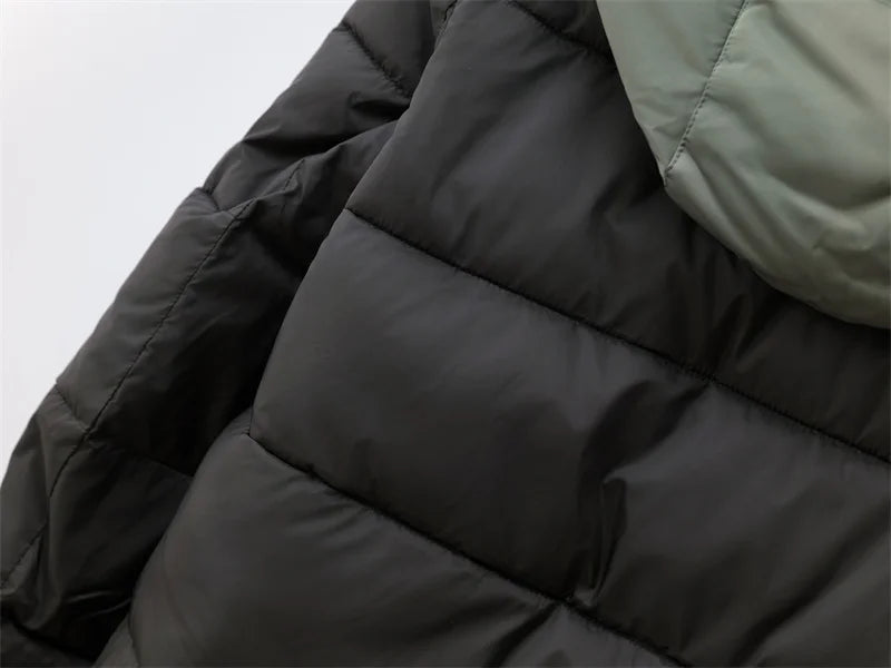 2025 stock women's hat detachable padded jacket short jacket thick thermal top