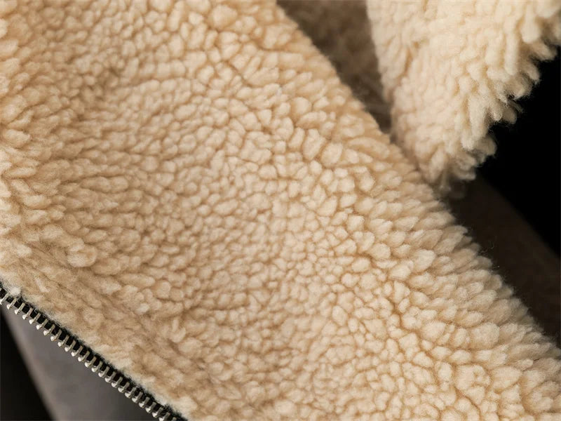 2025 Autumn/Winter new European-style women's warm and thick double-sided lapel long-sleeved jacket jacket