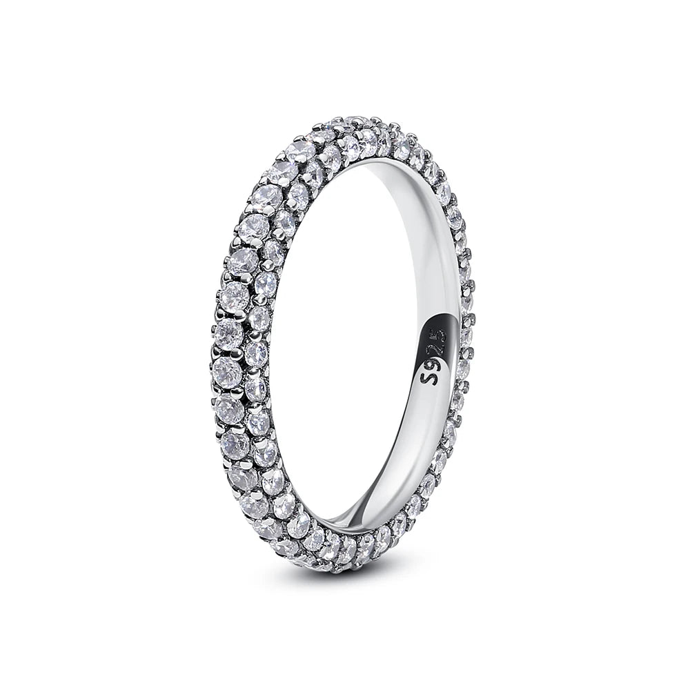 925 Sterling Silver Rings For Women Original Love Heart Wishbone Star Moon Engagement Rose Gold Wedding Ring Crystals Jewelry