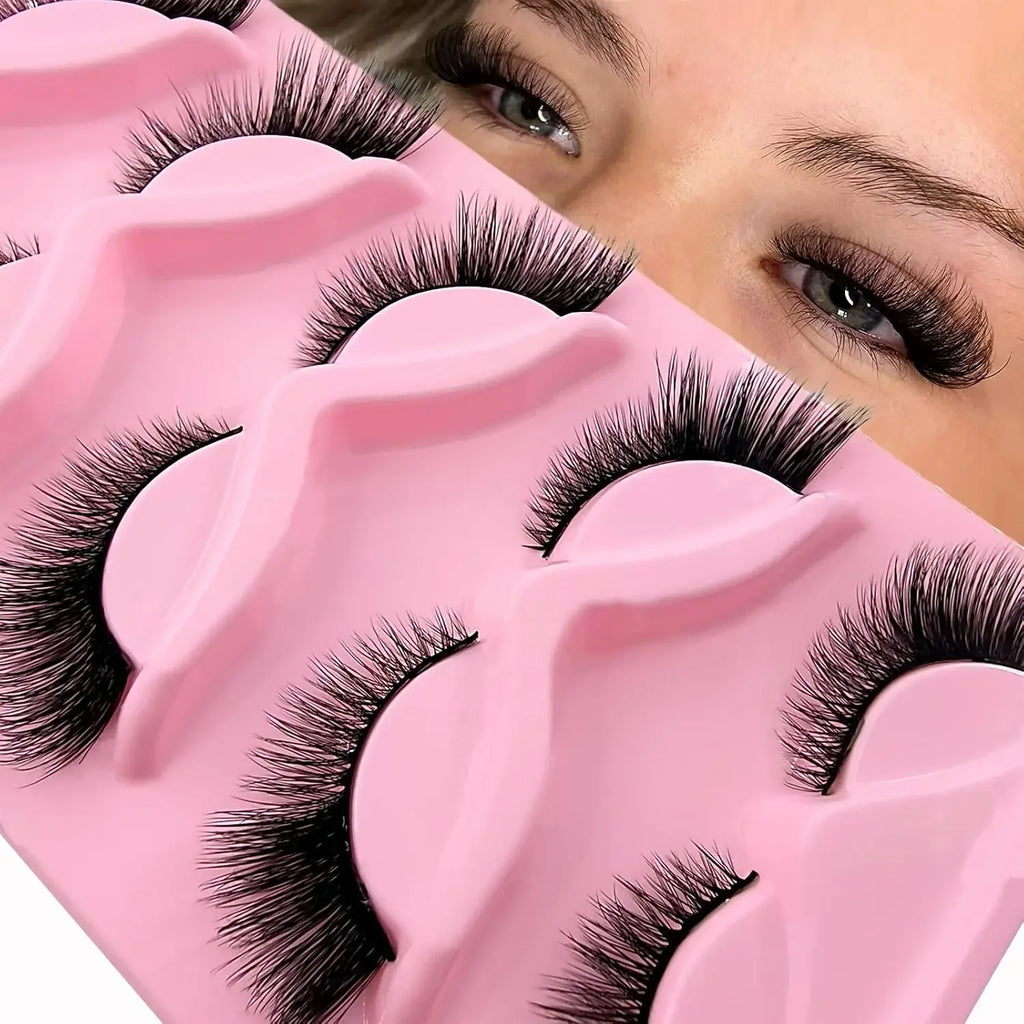 5/10/20 Pairs of False Eyelashes Set, Voluminous Curly Natural-looking Lashes, Lengthened & Thickened Winged Out Style