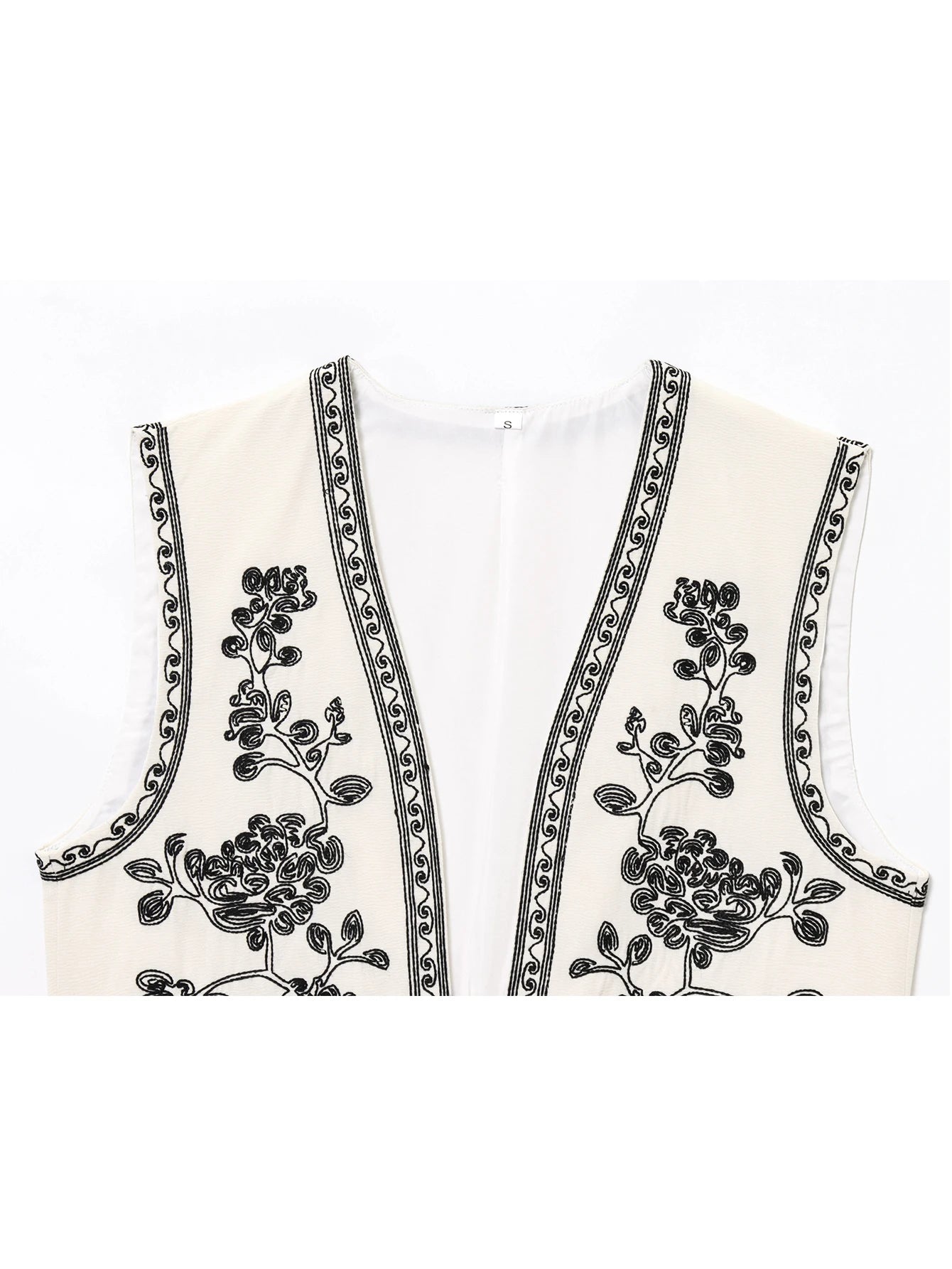 Women's Vests Sleeveless Embroidered Vest Top Streetwear Coats Lady Vests For Woman Boho Cropped Waistcoat Cardigans