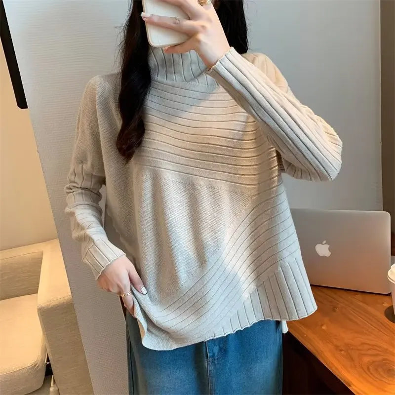 2025 Autumn Winter Women Sweater Turtleneck Cashmere Sweater Women Knitted Pullover Fashion Keep Warm Loose Tops
