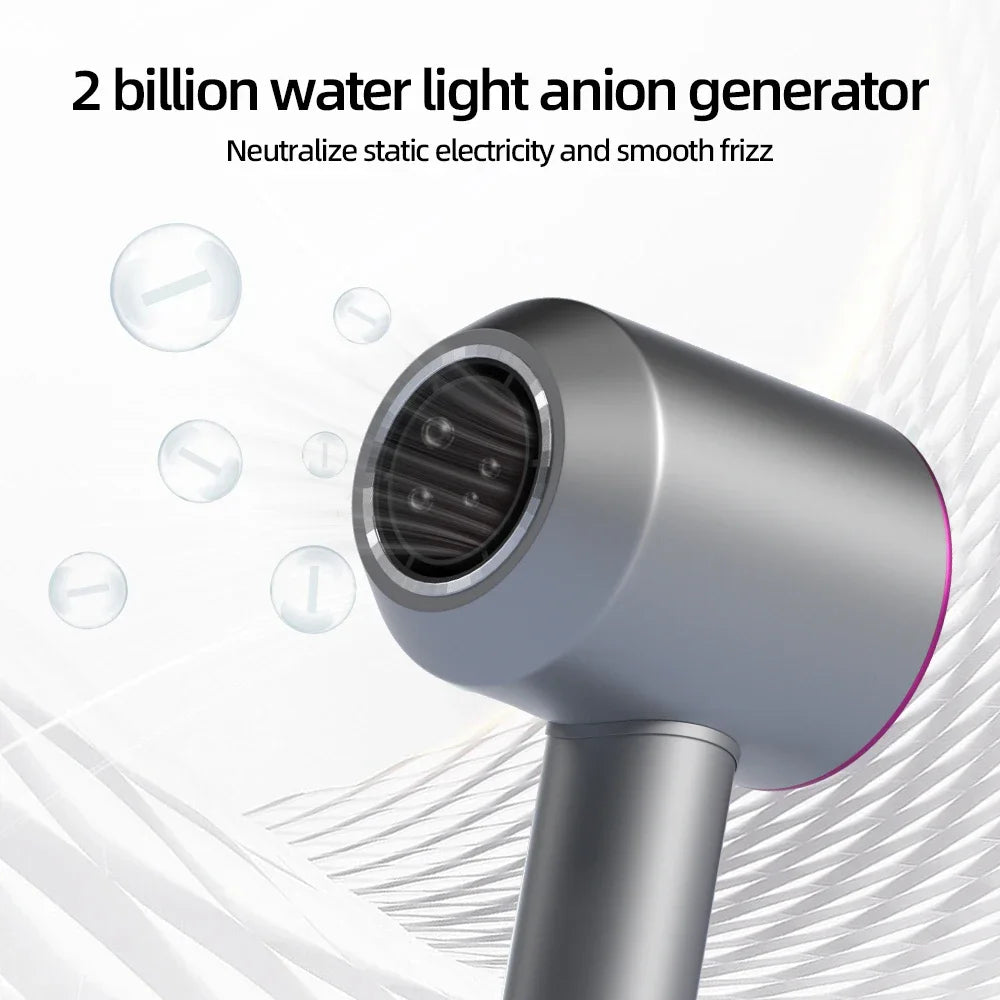 hair dryer with high speed and no blades High power silent and quick drying Portable Negative ion, suitable for home annd travel