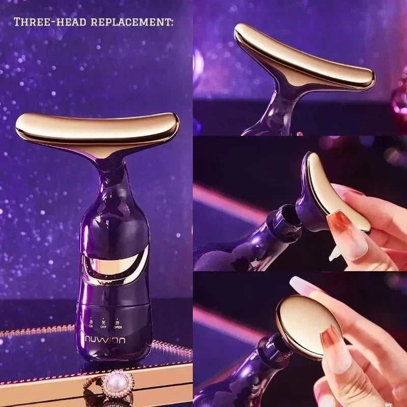 3-in-1 Facial Massager, Lifting and Firming Neck, Slimming Face, and Skin Rejuvenation Home Use Facial Massager, Beauty Tool.
